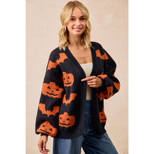 Load image into Gallery viewer, Halloween Pumpkin Cardigan