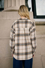 Load image into Gallery viewer, Khaki Plaid Boxy Flannel