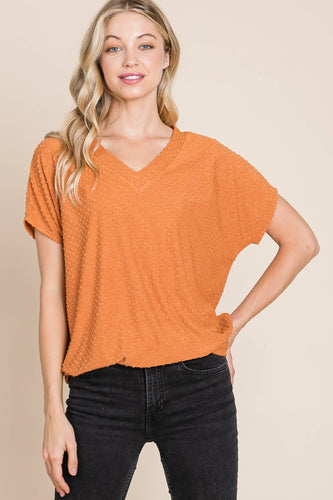 Pumpkin Swiss Dot Top