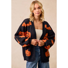 Load image into Gallery viewer, Halloween Pumpkin Cardigan