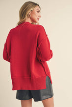 Load image into Gallery viewer, Red Exposed Seam Sweater