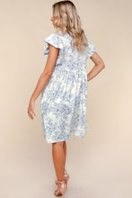 Load image into Gallery viewer, Folded Ruffle Short Sleeve Babydoll Dress