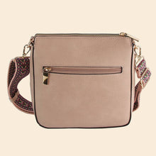 Load image into Gallery viewer, Black Boho Strap Faux Leather Crossbody Messenger Bag