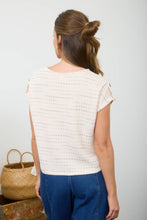Load image into Gallery viewer, Cream Spilt Neck Top