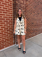 Load image into Gallery viewer, Black &amp; Cream Easy Flow Polka Dot Romper