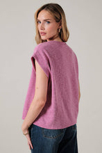 Load image into Gallery viewer, Magenta Crew Neck Cuffed Top