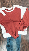 Load image into Gallery viewer, Rust &amp; Ivory Color Block Top