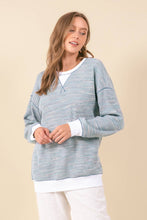 Load image into Gallery viewer, Teal Waffle Knit Drip Shoulder Top