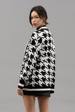 Load image into Gallery viewer, Black Houndstooth Cardigan