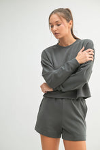 Load image into Gallery viewer, Black Laguna Dropped Shoulder Sweatshirt