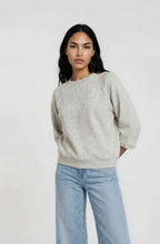 Load image into Gallery viewer, Melange Crew Neck Dolman Short Sleeve Sweatshirt