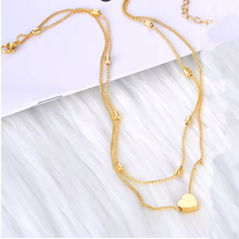 Load image into Gallery viewer, TITANIUM  STEEL NON-TARNISH LAYERED HEART NECKLACE