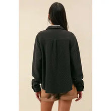 Load image into Gallery viewer, Charcoal Textured Button Down Shirt