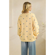 Load image into Gallery viewer, Yellow &amp; Blue Polka Dot Sweatshirt