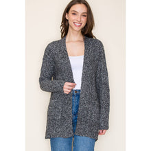 Load image into Gallery viewer, Dark Charcoal Cable Cardigan