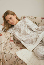 Load image into Gallery viewer, Grey Floral Boxy Crew Sweatshirt