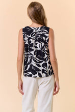 Load image into Gallery viewer, Black Tropical Printed Swing Tank