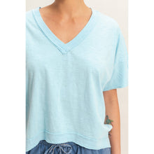 Load image into Gallery viewer, Blue Oversized V-Neck Top