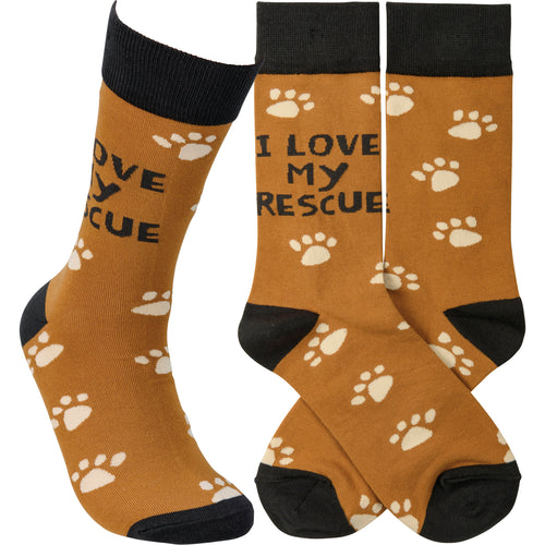 I Love My Rescue Socks