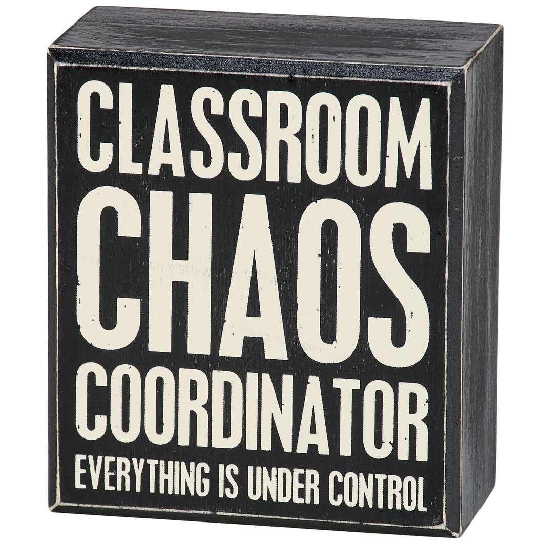 Chaos Coordinator Box Sign