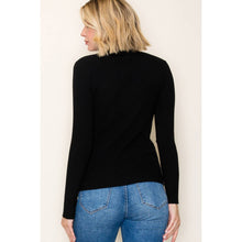 Load image into Gallery viewer, Black Ribbed Turtle Neck Sweater