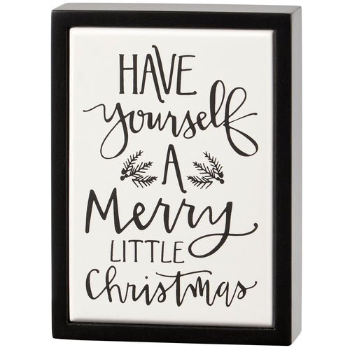 Merry Little Christmas Box Sign Mini