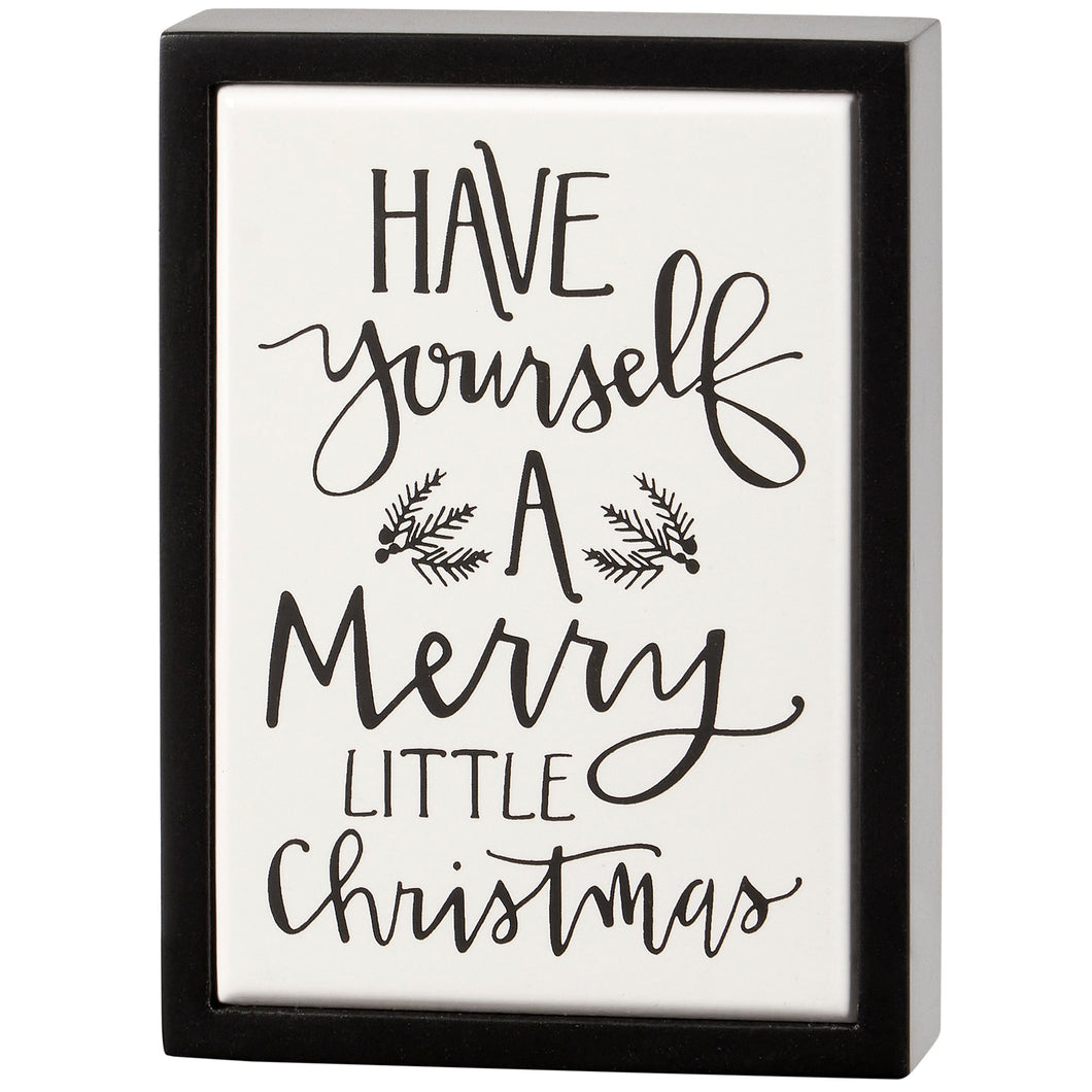 Merry Little Christmas Box Sign Mini