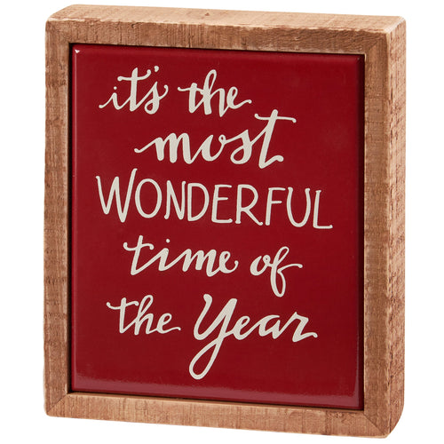 Most Wonderful Time Box Sign Mini