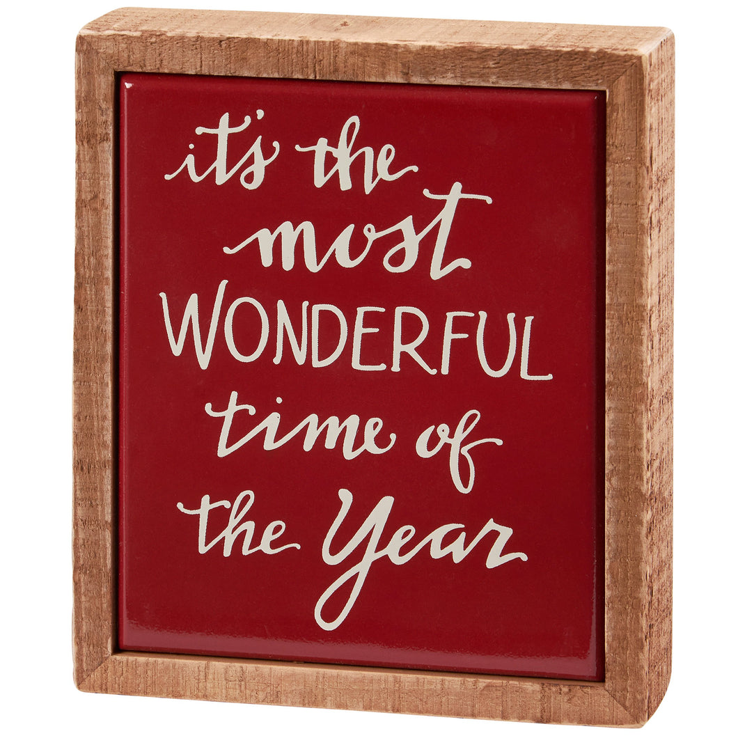 Most Wonderful Time Box Sign Mini