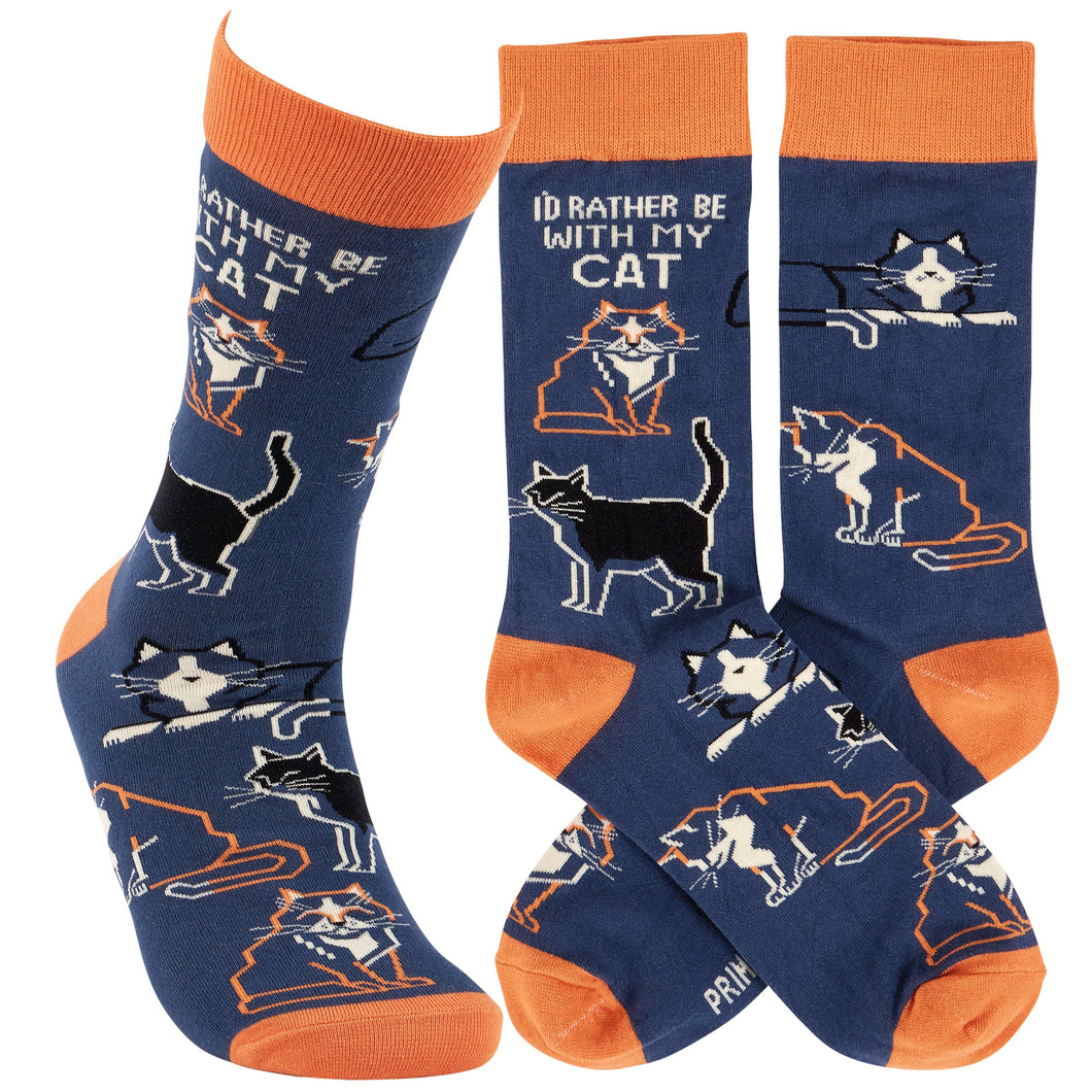 Rather Be With My Cat Socks