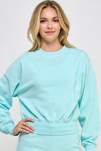 Load image into Gallery viewer, Burnout Fleece Crop Sweatshirt