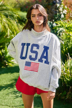 Load image into Gallery viewer, Heather Grey USA/America Reversible Sweatshirt