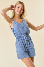 Load image into Gallery viewer, Denim Drawstring Romper