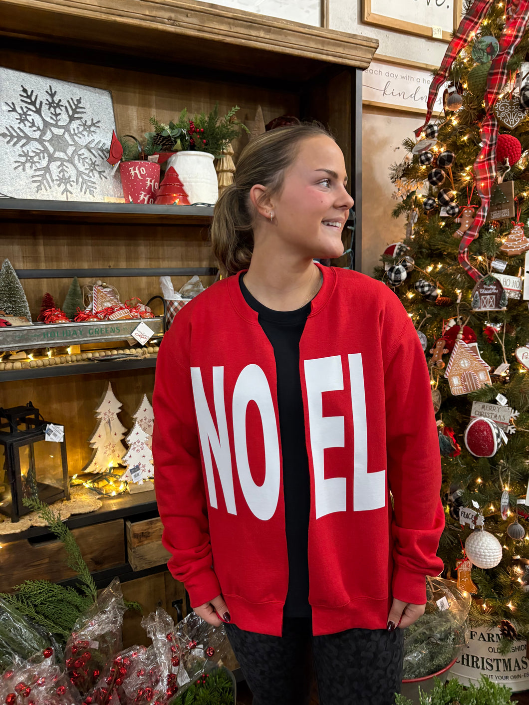 Noel Sweatshirt Cardigan