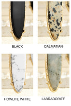 Load image into Gallery viewer, Semi-Precious Oval Stone Earrings