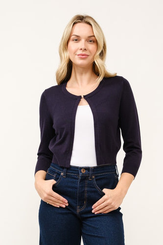 Navy Hook Neck Bolero