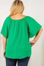 Load image into Gallery viewer, Green Front Smocked Top