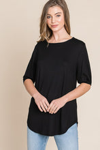 Load image into Gallery viewer, Black Puff Sleeve Tee