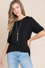 Load image into Gallery viewer, Black Puff Sleeve Tee
