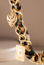 Load image into Gallery viewer, Leopard Scarf Charm Necklace: LEO-LEOPARD