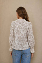 Load image into Gallery viewer, Floral Leaf Split Neck Top