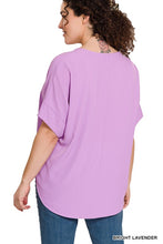 Load image into Gallery viewer, Split Neck Short Sleeve Top