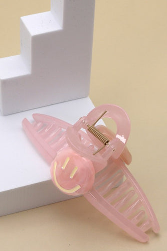 Large Acrylic Smiley Hair Claw Clip