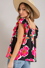 Load image into Gallery viewer, Square Neck Floral Top