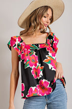 Load image into Gallery viewer, Square Neck Floral Top