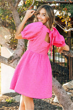 Load image into Gallery viewer, Mosaic Textured Short Puff Dress