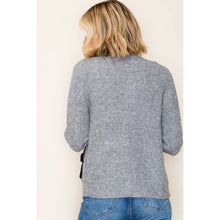 Load image into Gallery viewer, Grey Bow Button Down Cardigan