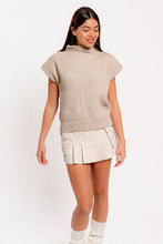 Load image into Gallery viewer, Turtle Neck Power Shoulder Sweater Vest
