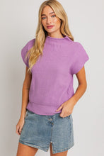 Load image into Gallery viewer, Turtle Neck Power Shoulder Sweater Vest