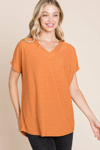 Pumpkin Swiss Dot Top